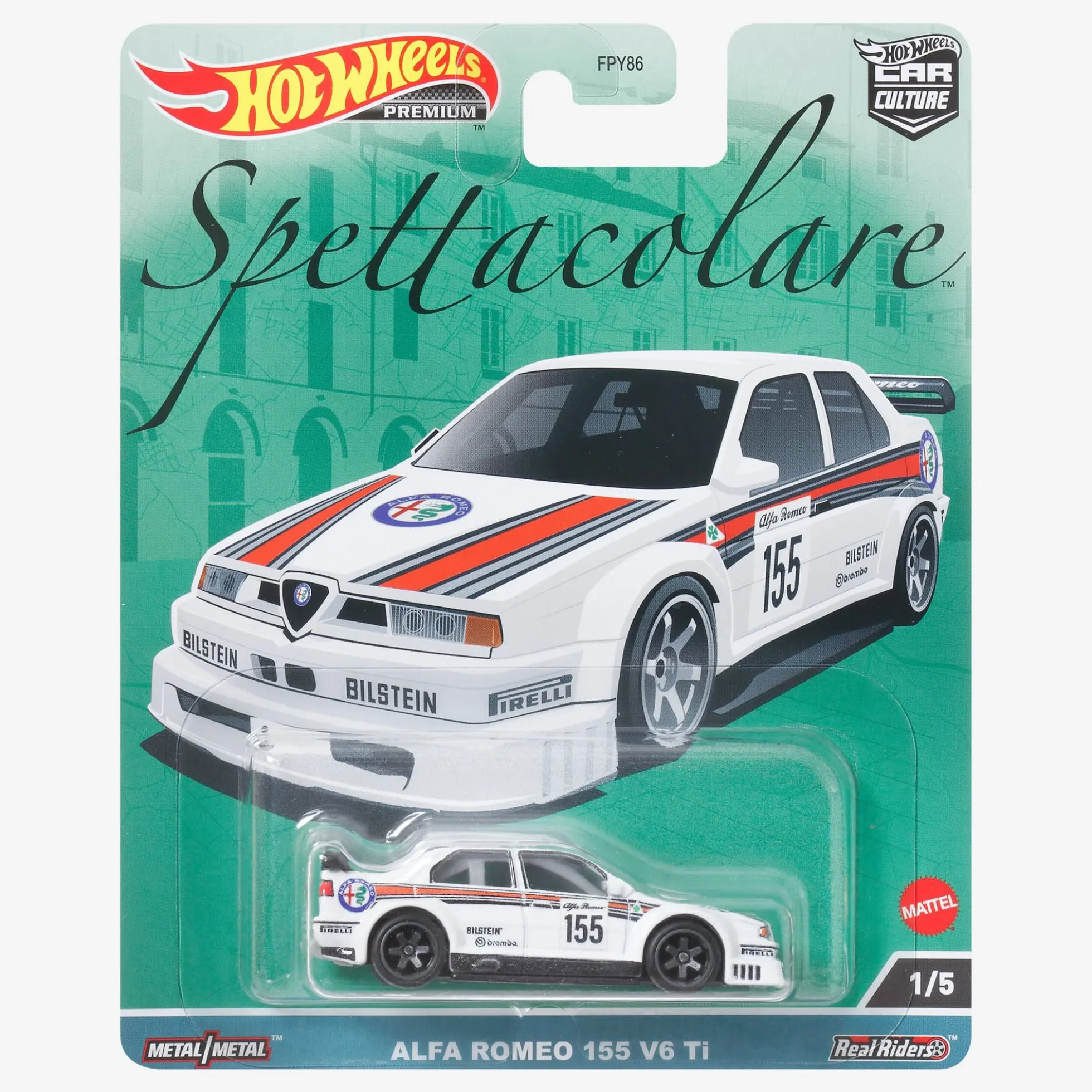 Hot Wheels Premium Car Culture Spettacolare – Alfa Romeo 155 V6 Ti