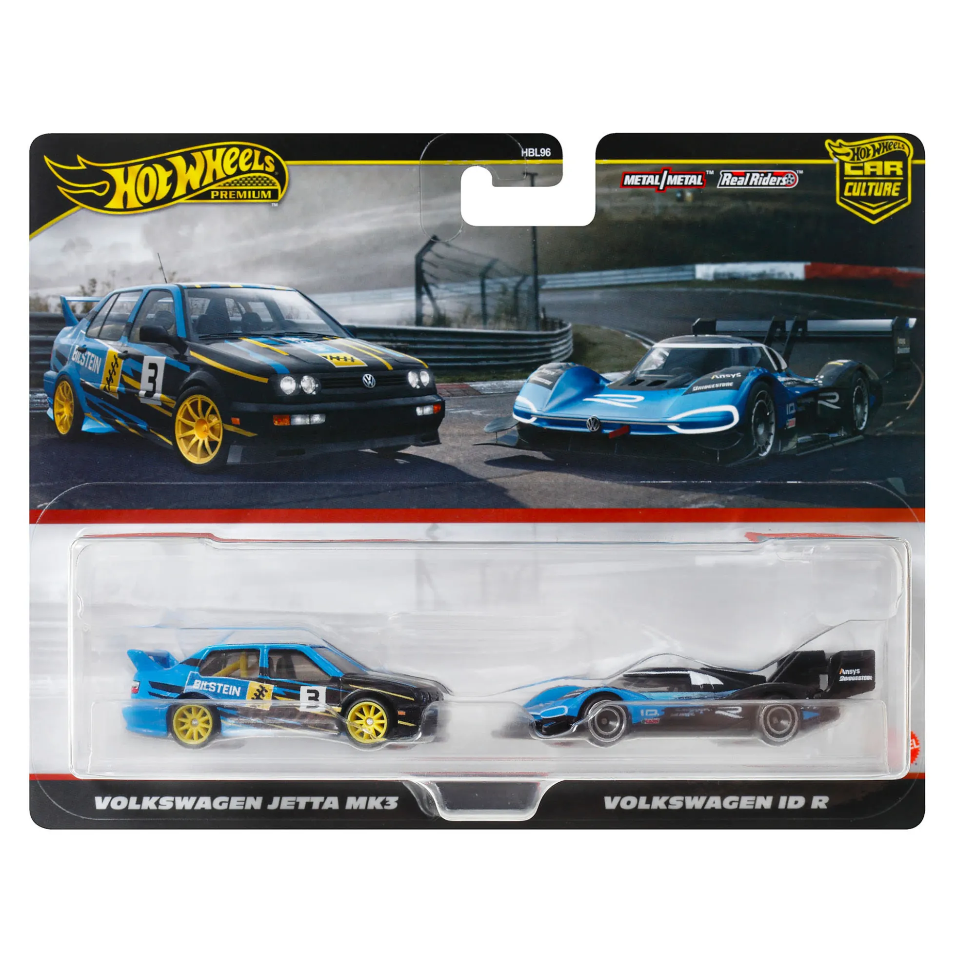 Hot Wheels Premium Car Culture 2-Pack Volkswagen Jetta MK3 & Volkswagen ID R