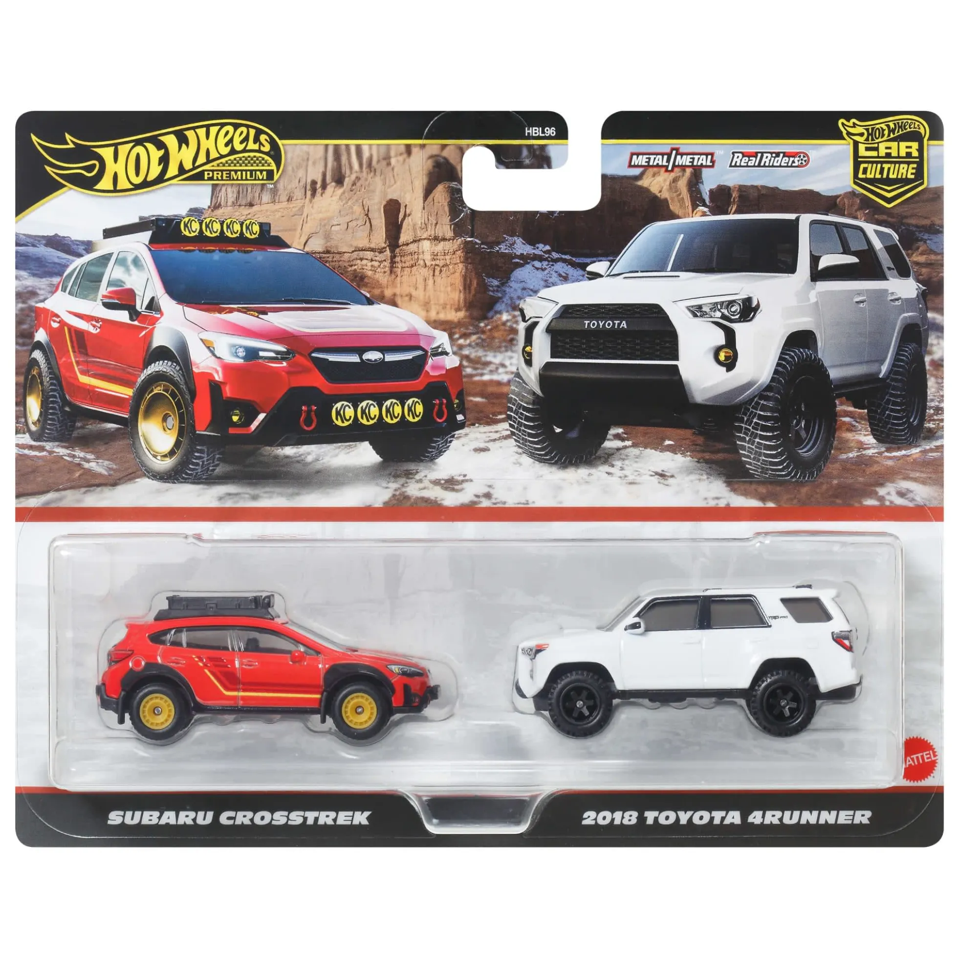 Hot Wheels Premium Car Culture 2-Pack Subaru Crosstrek & 2018 Toyota 4Runner