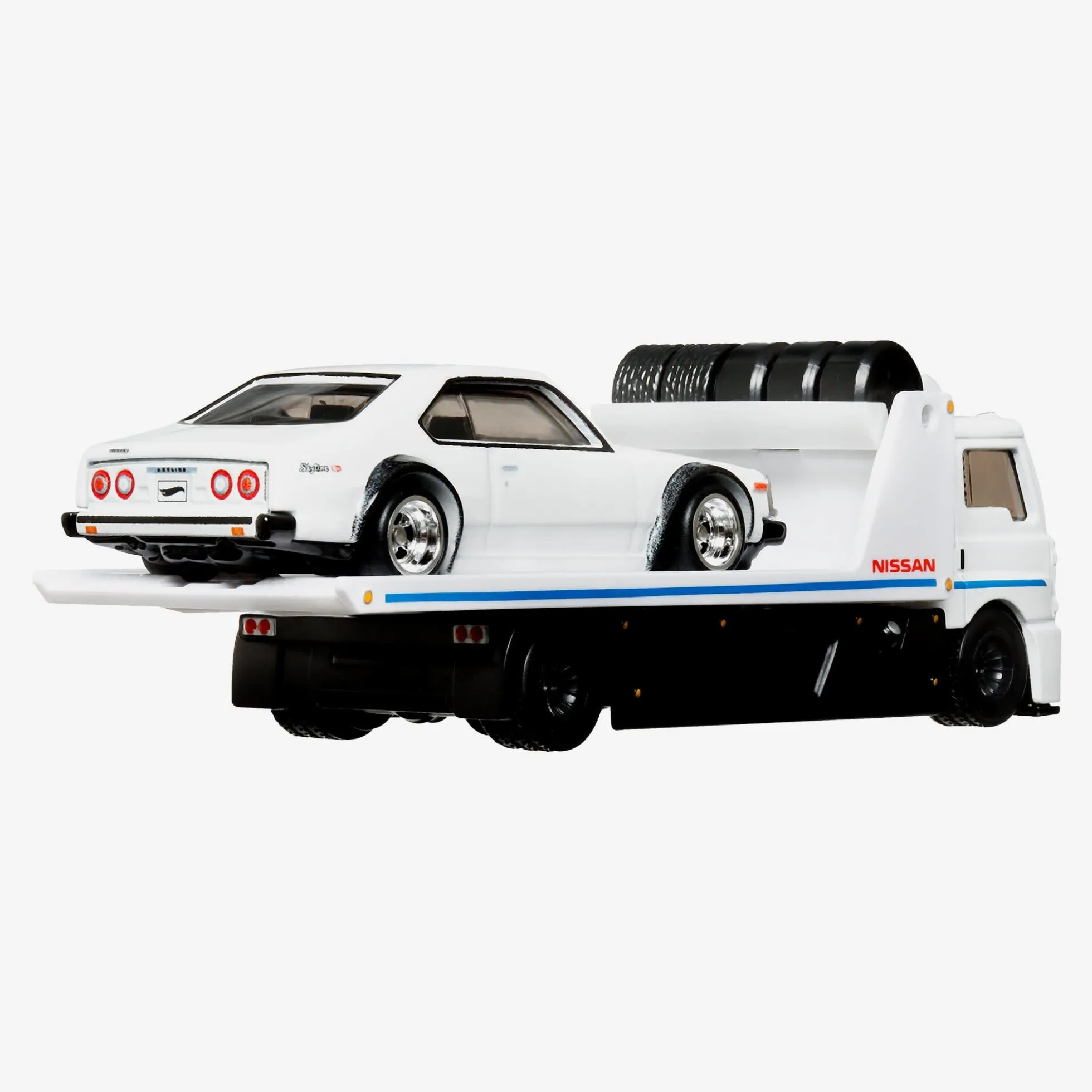 Hot Wheels Premium Collector Set, 3 Nissan Skyline Cars & 1 Transporter