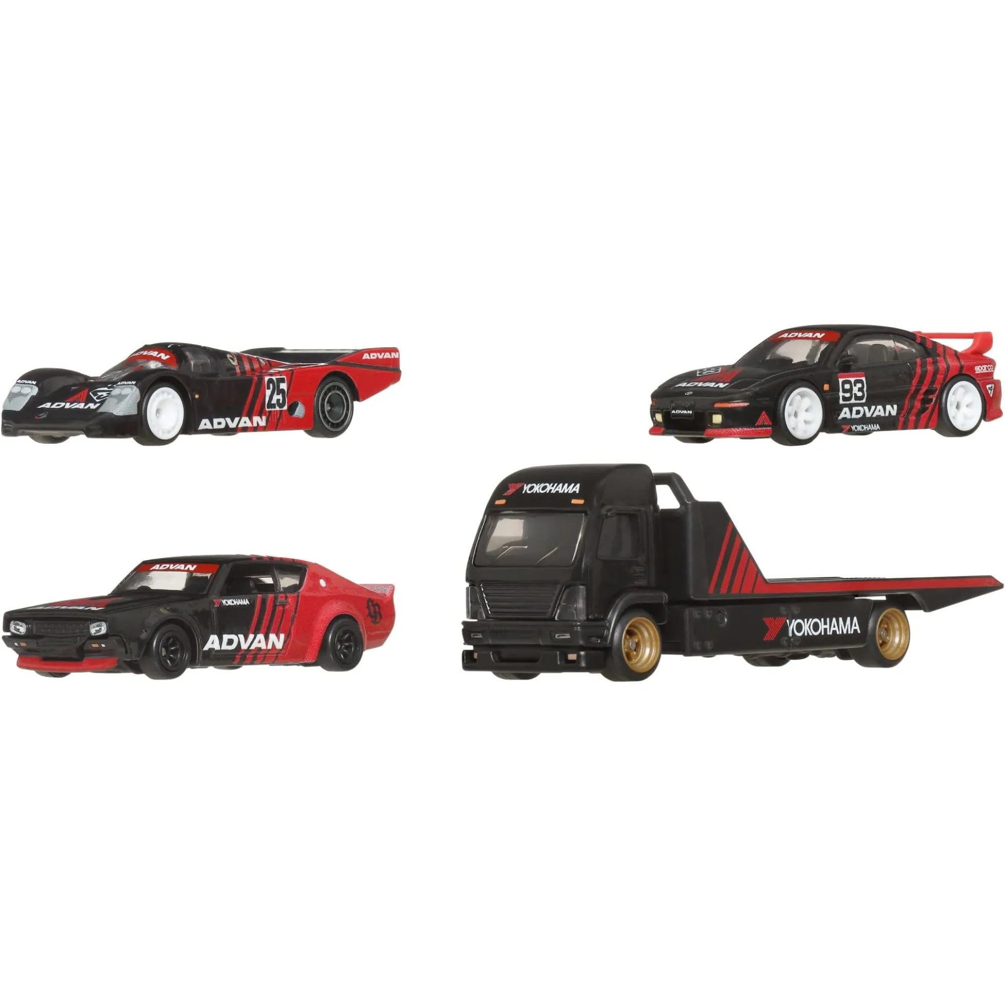 Hot Wheels Premium Collector Display Sets, 3 Cars & 1 Transporter