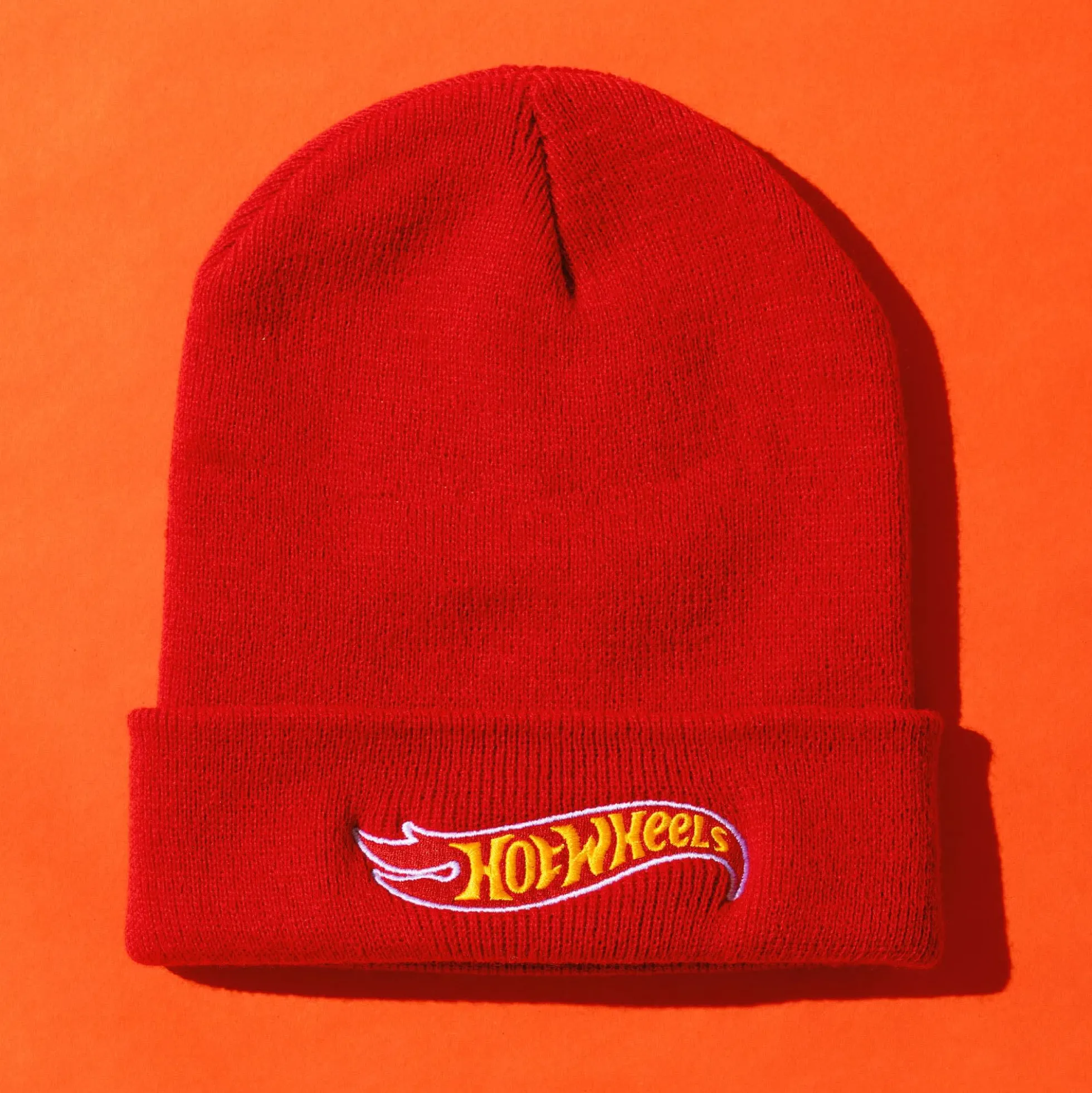 Hot Wheels Red Cuffed Beanie
