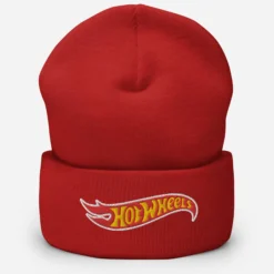 Hot Wheels Red Cuffed Beanie