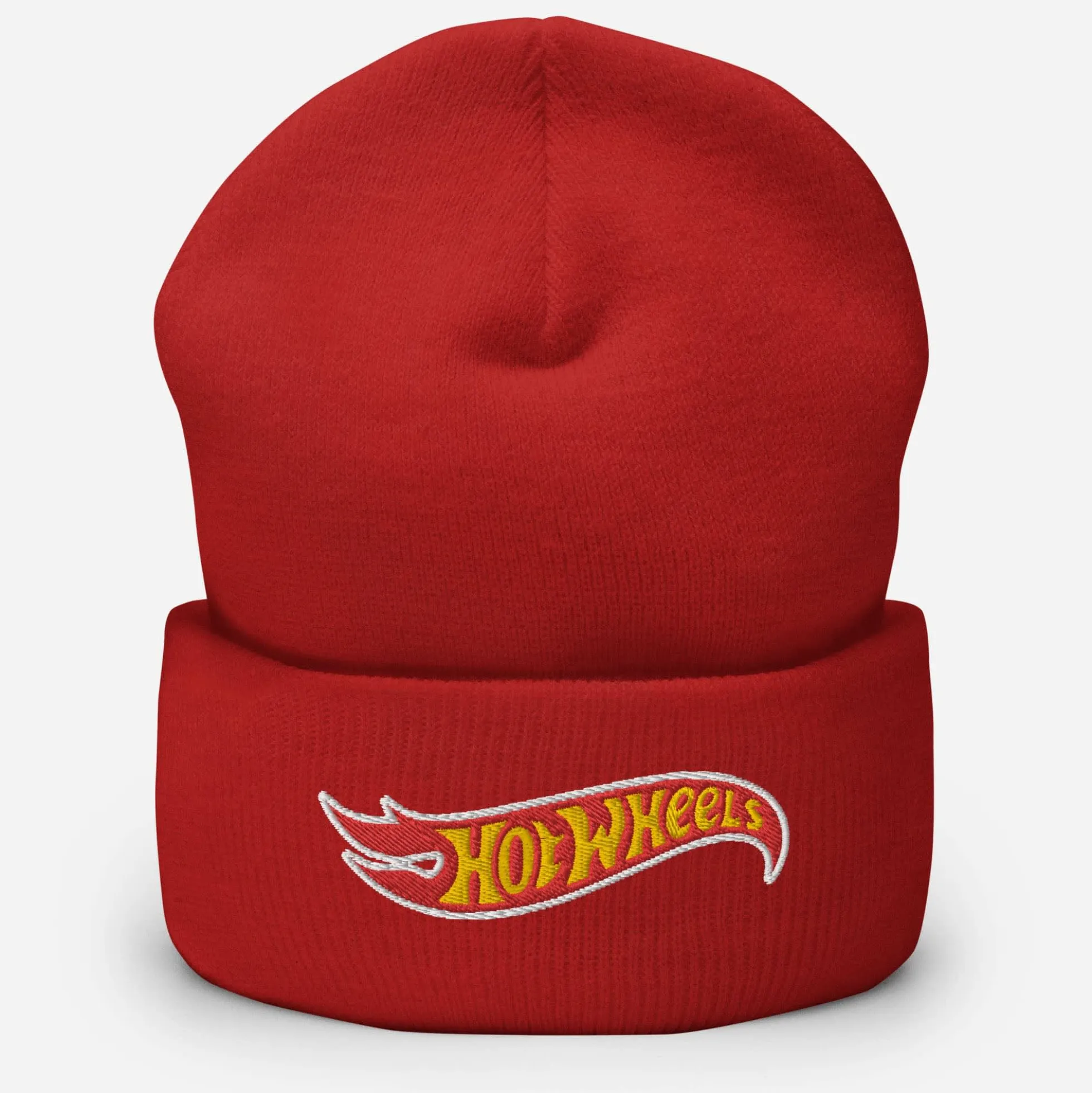 Hot Wheels Red Cuffed Beanie