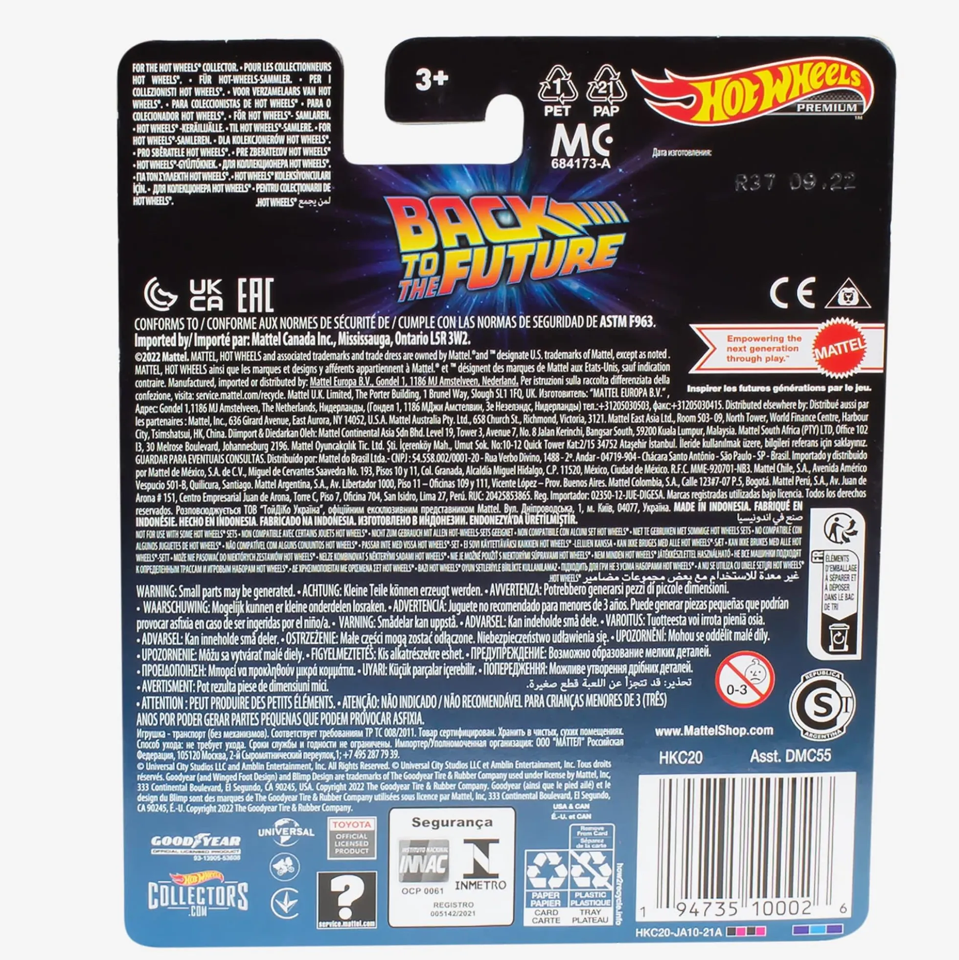 Hot Wheels Retro Entertainment Back to the Future 1987 Toyota Pickup Truck