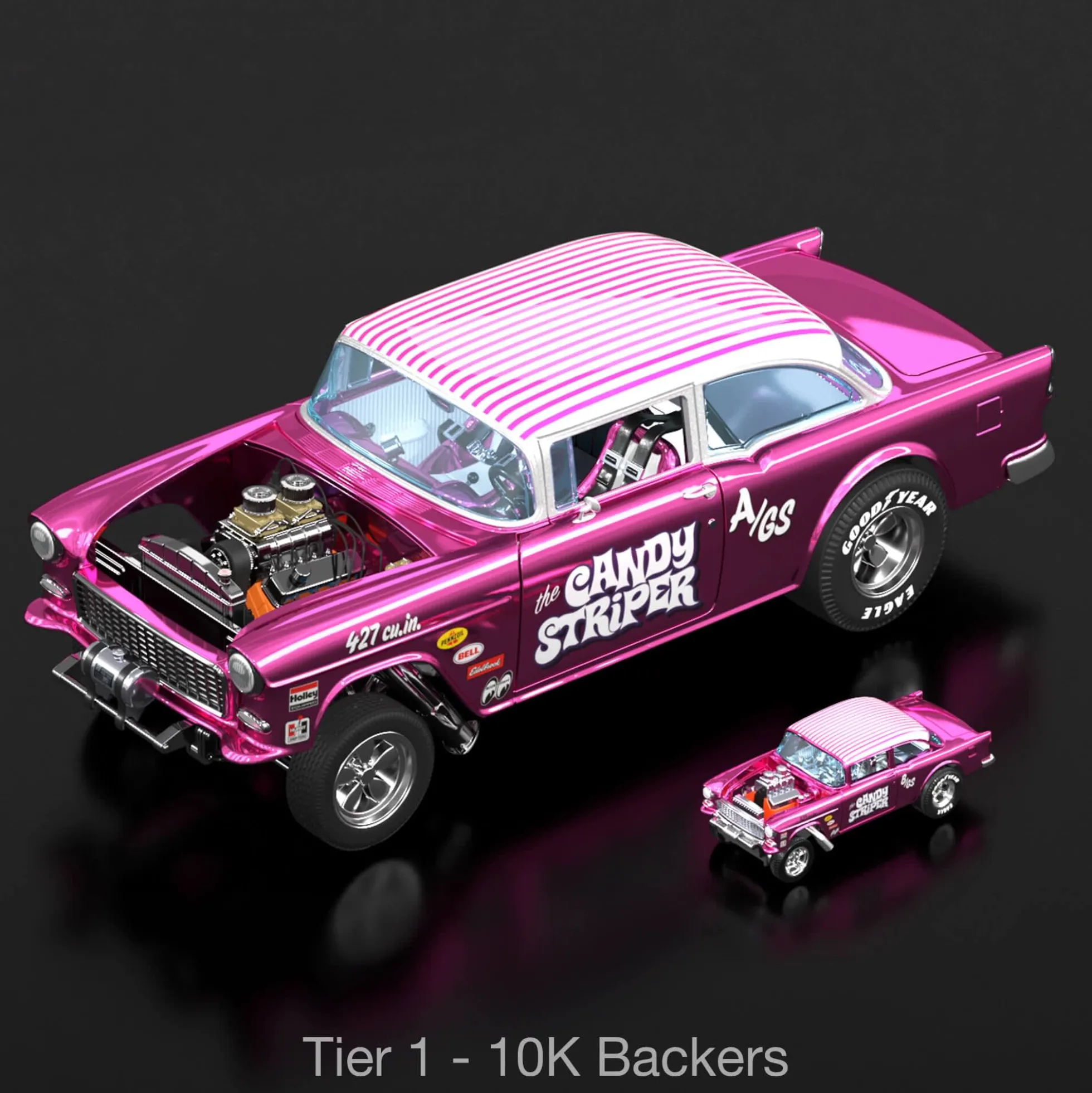Hot Wheels RLC Exclusive 1:18 Scale ‘55 Chevy Bel Air Gasser “Candy Striper” - Crowdfund