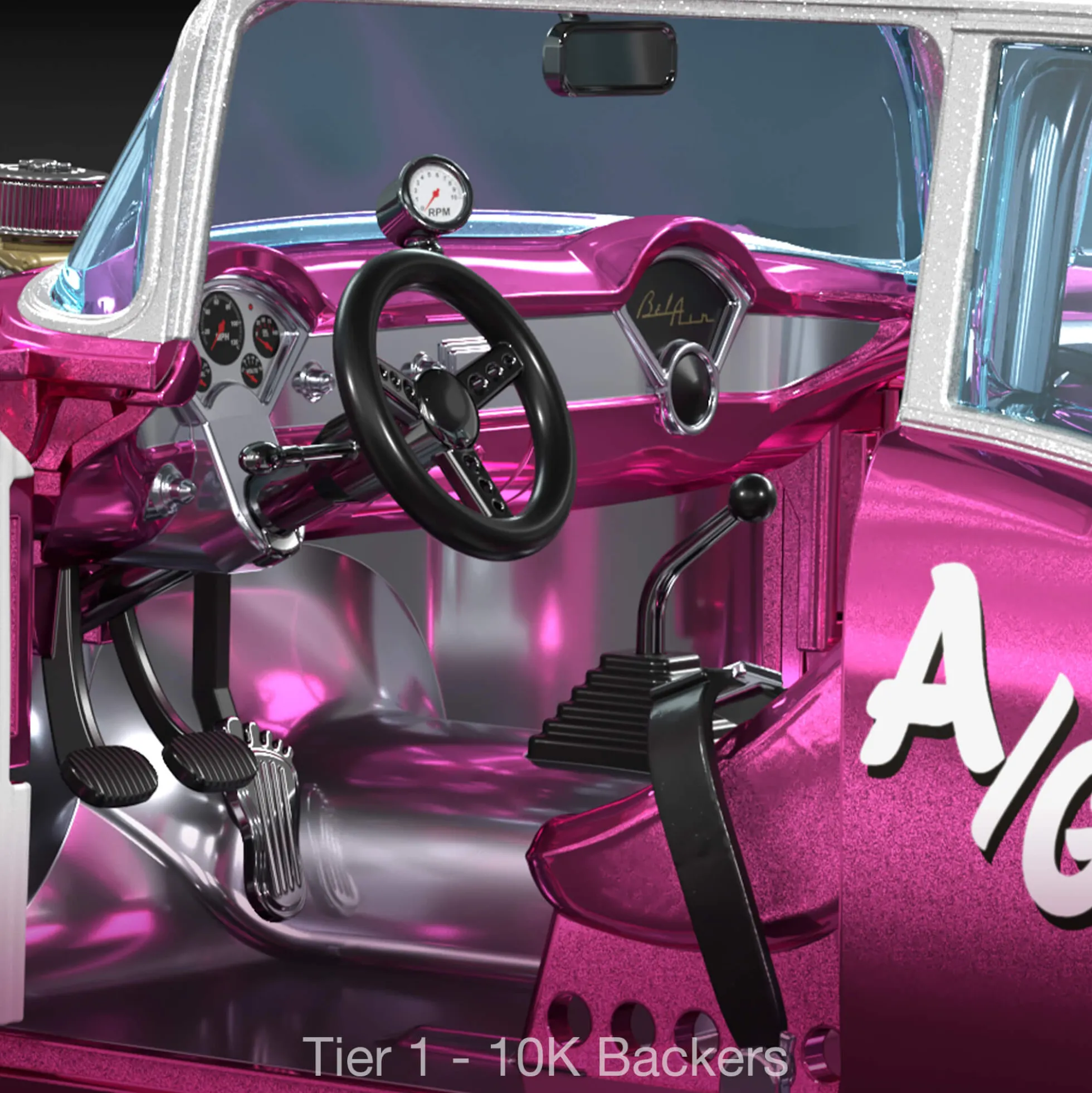 Hot Wheels RLC Exclusive 1:18 Scale ‘55 Chevy Bel Air Gasser “Candy Striper” - Crowdfund