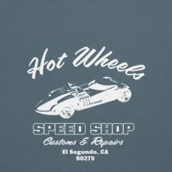 Hot Wheels Speed Shop Embroidered Blue T-Shirt