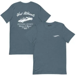 Hot Wheels Speed Shop Embroidered Blue T-Shirt