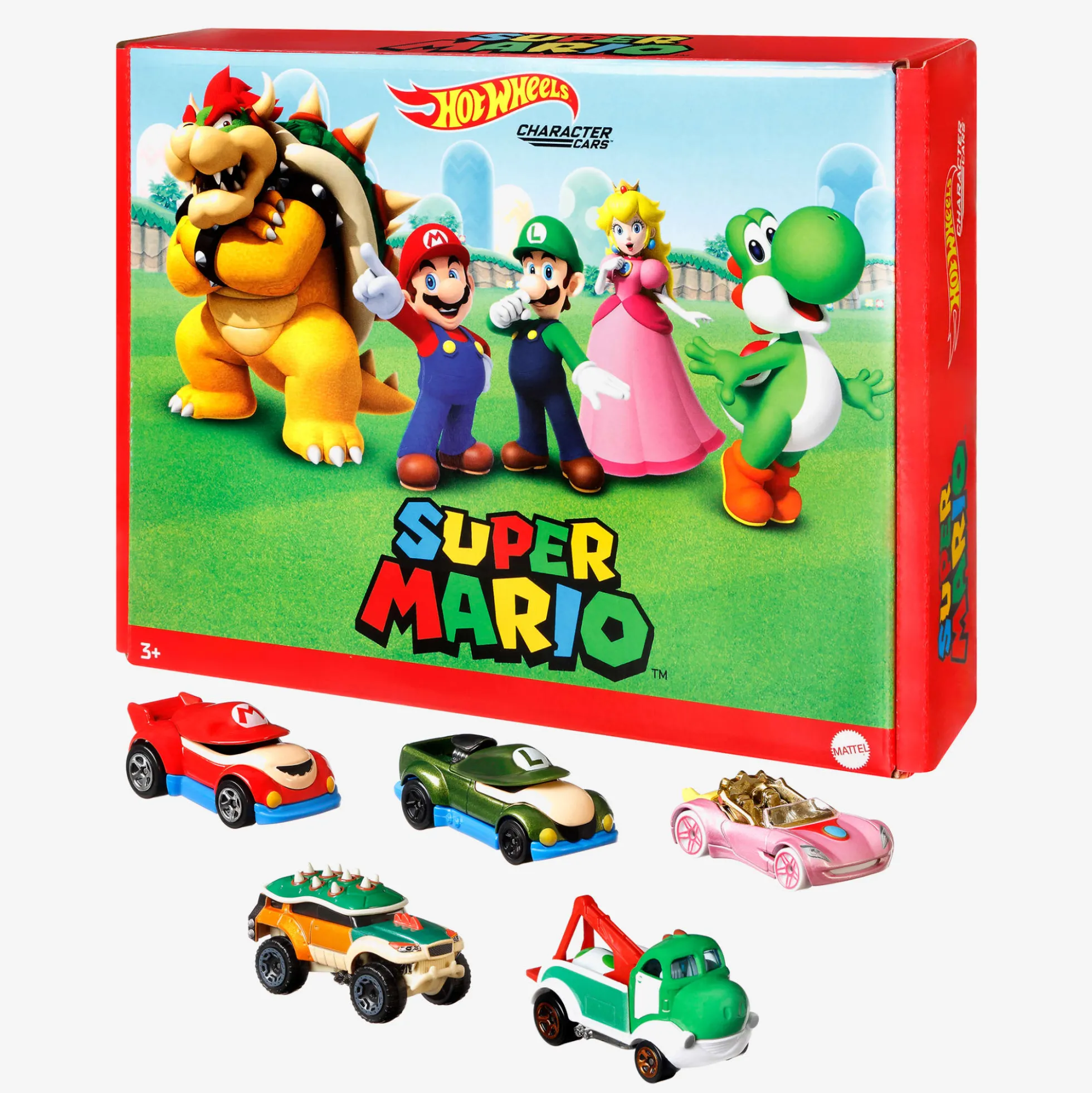 Hot Wheels Super Mario Character Cars 5-Pack