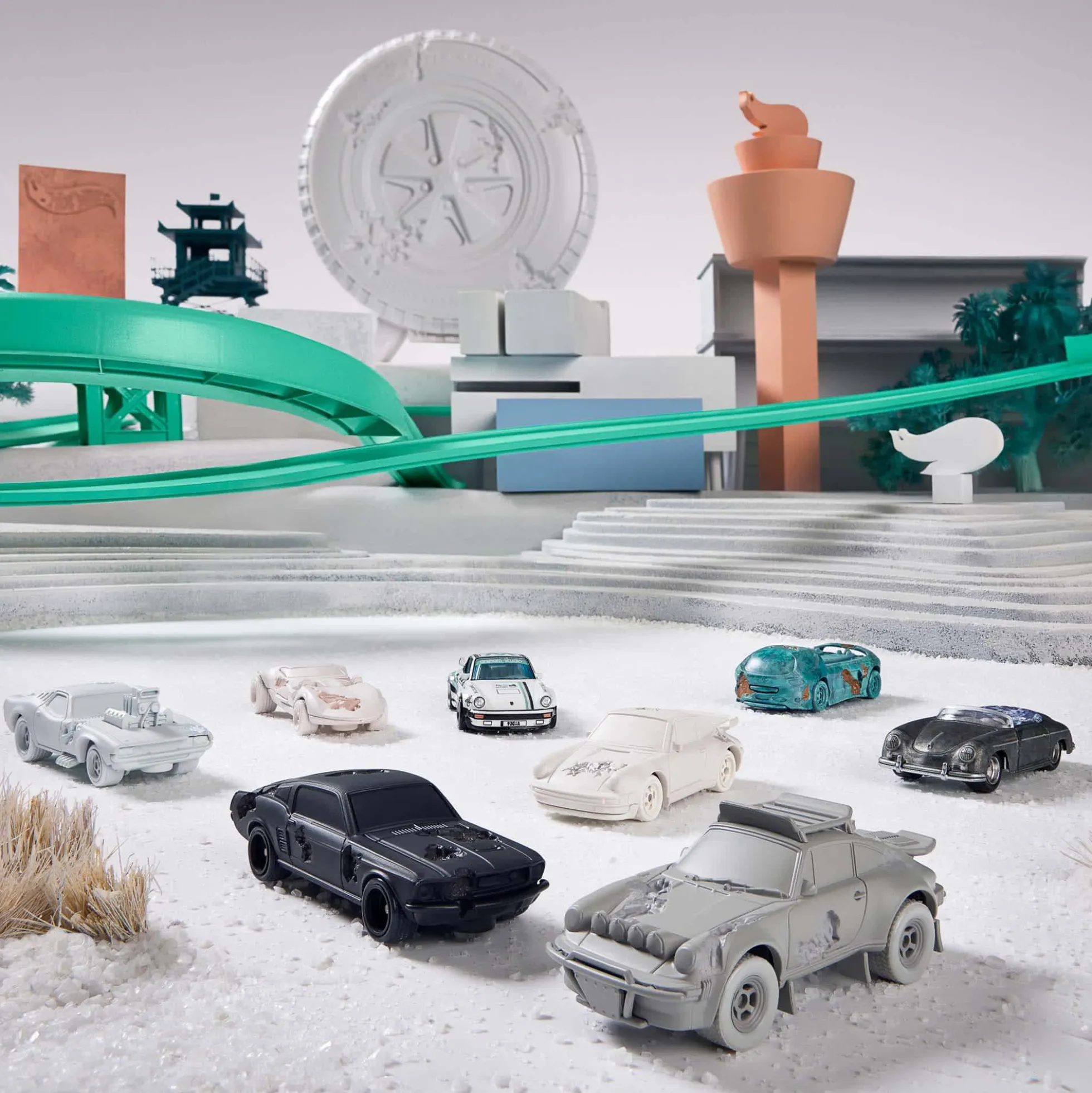 Hot Wheels x Daniel Arsham Complete Car and Rally Case Set