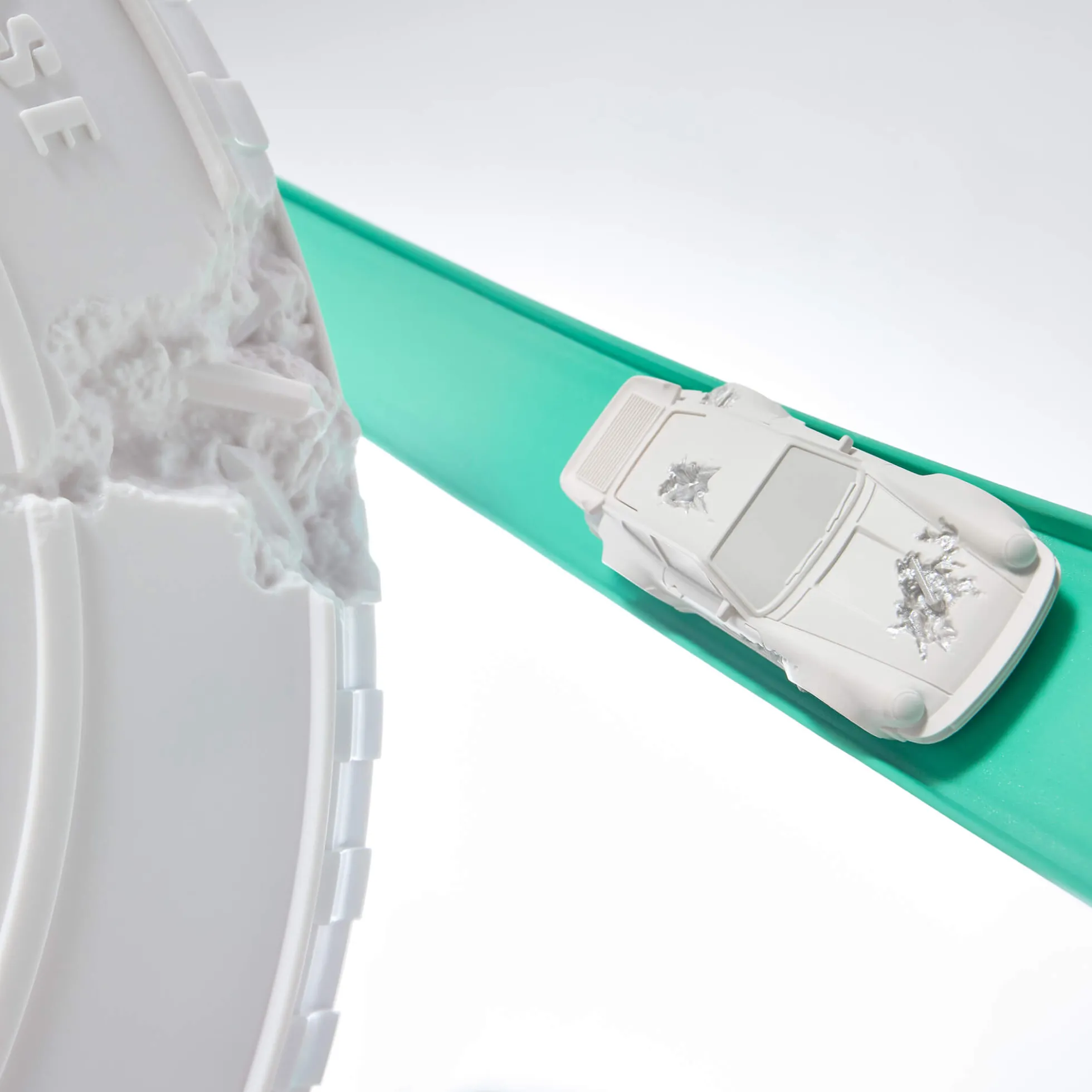 Hot Wheels x Daniel Arsham Eroded Porsche 930 and Rally Case