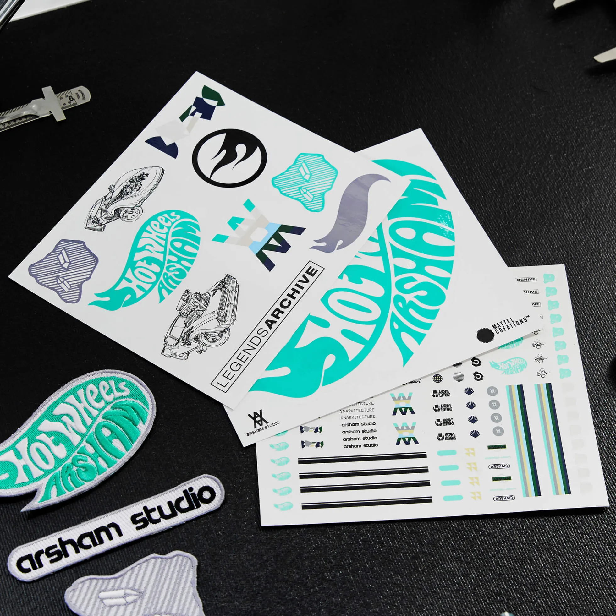 Hot Wheels x Daniel Arsham Patches & Sticker Set