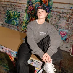 Hot Wheels x Kenny Scharf Black Embroidered Sweatshirt