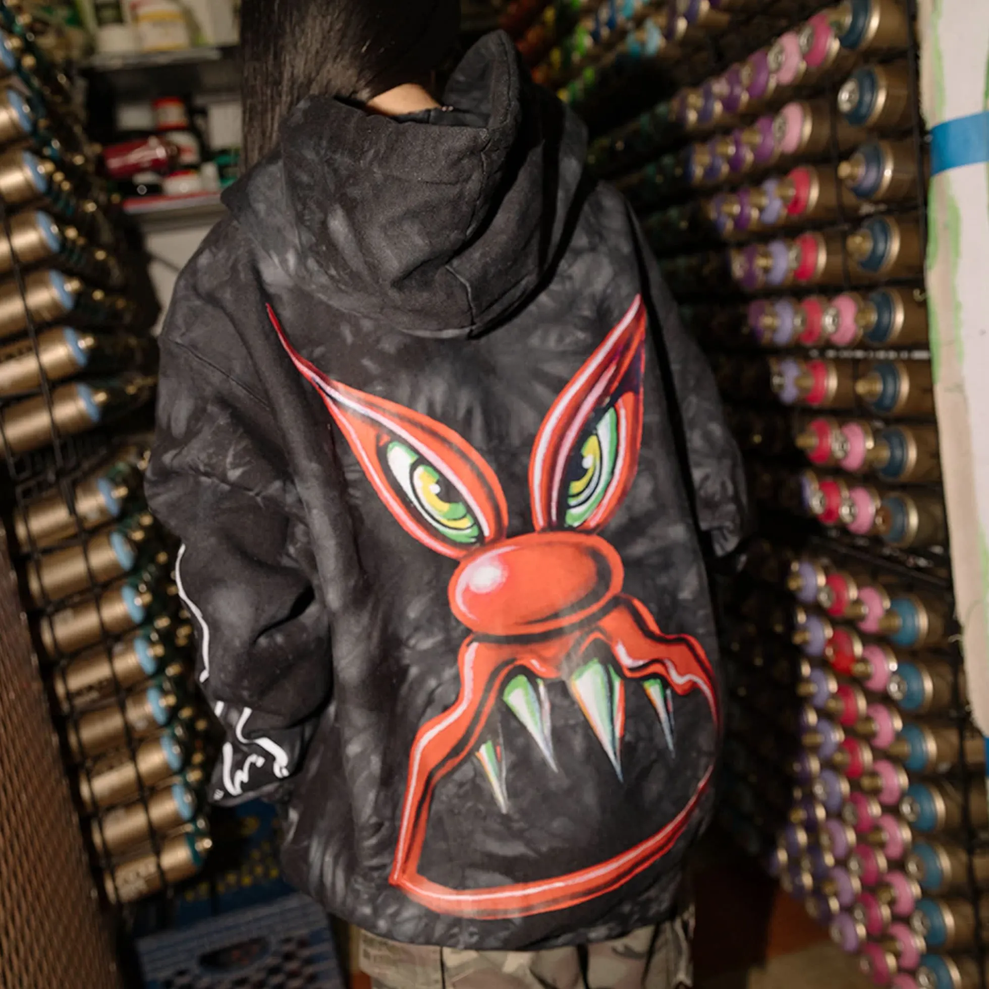 Hot Wheels x Kenny Scharf Black Tie Dye Hoodie