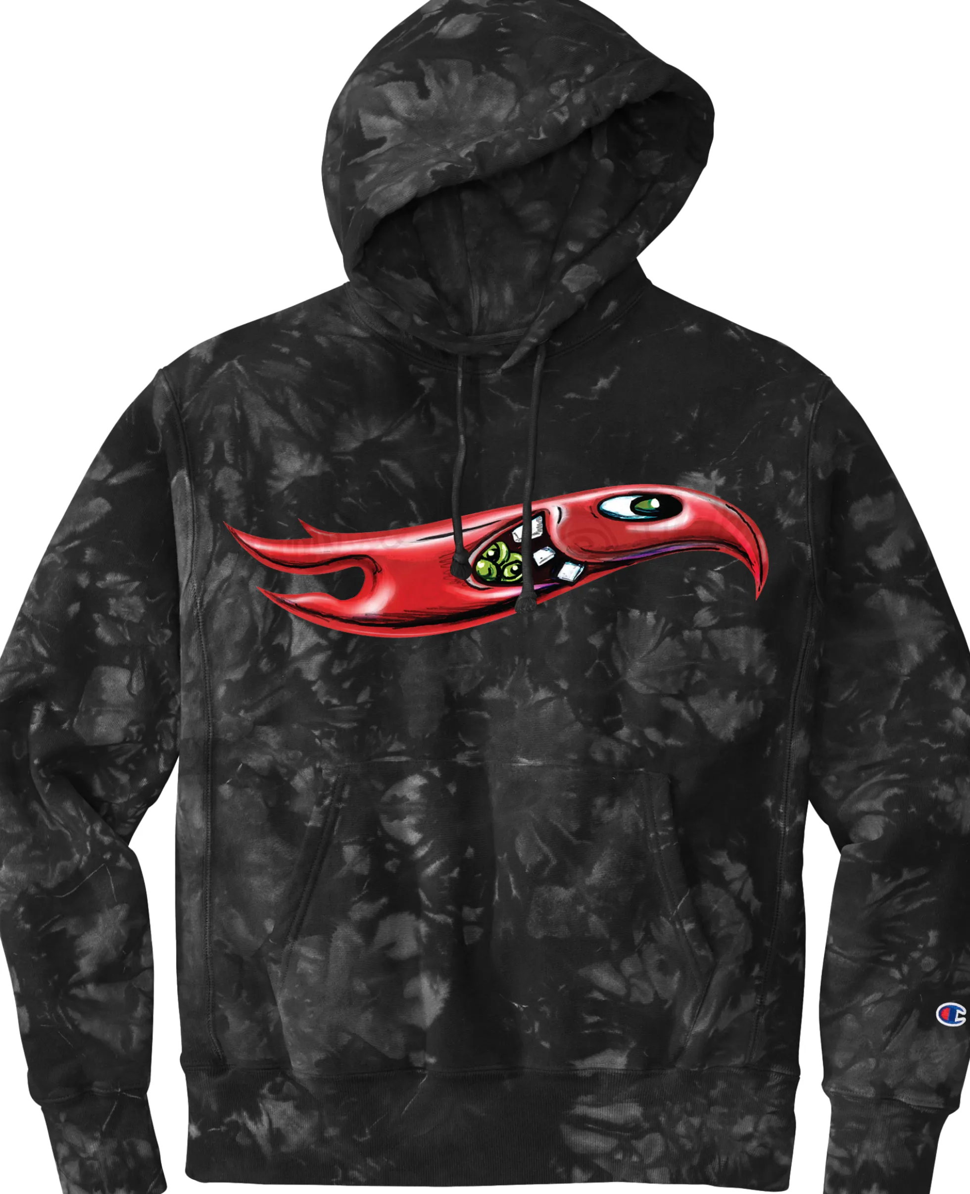 Hot Wheels x Kenny Scharf Black Tie Dye Hoodie