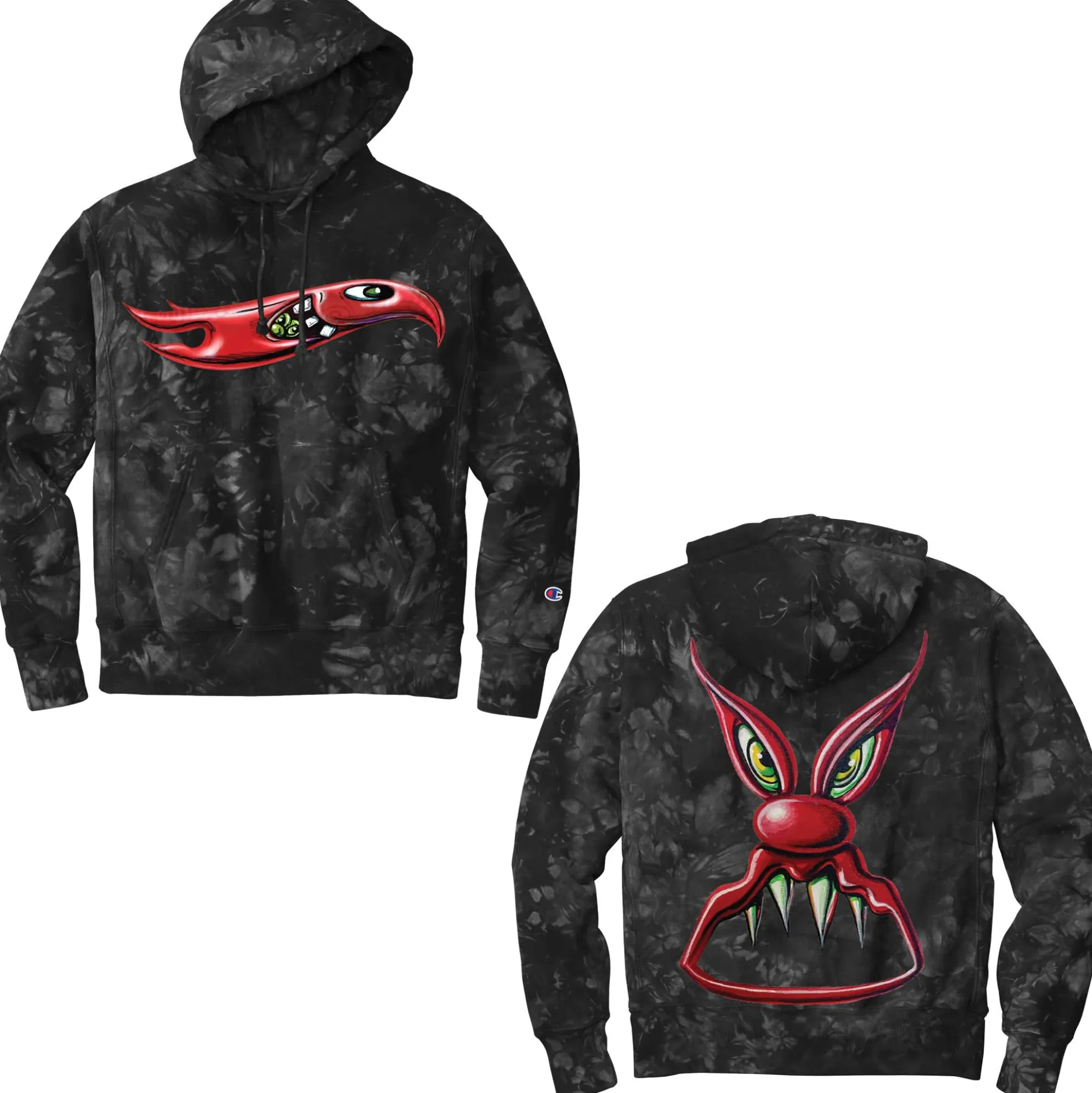Hot Wheels x Kenny Scharf Black Tie Dye Hoodie