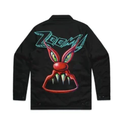Hot Wheels x Kenny Scharf Black Embroidered Zip Front Jacket