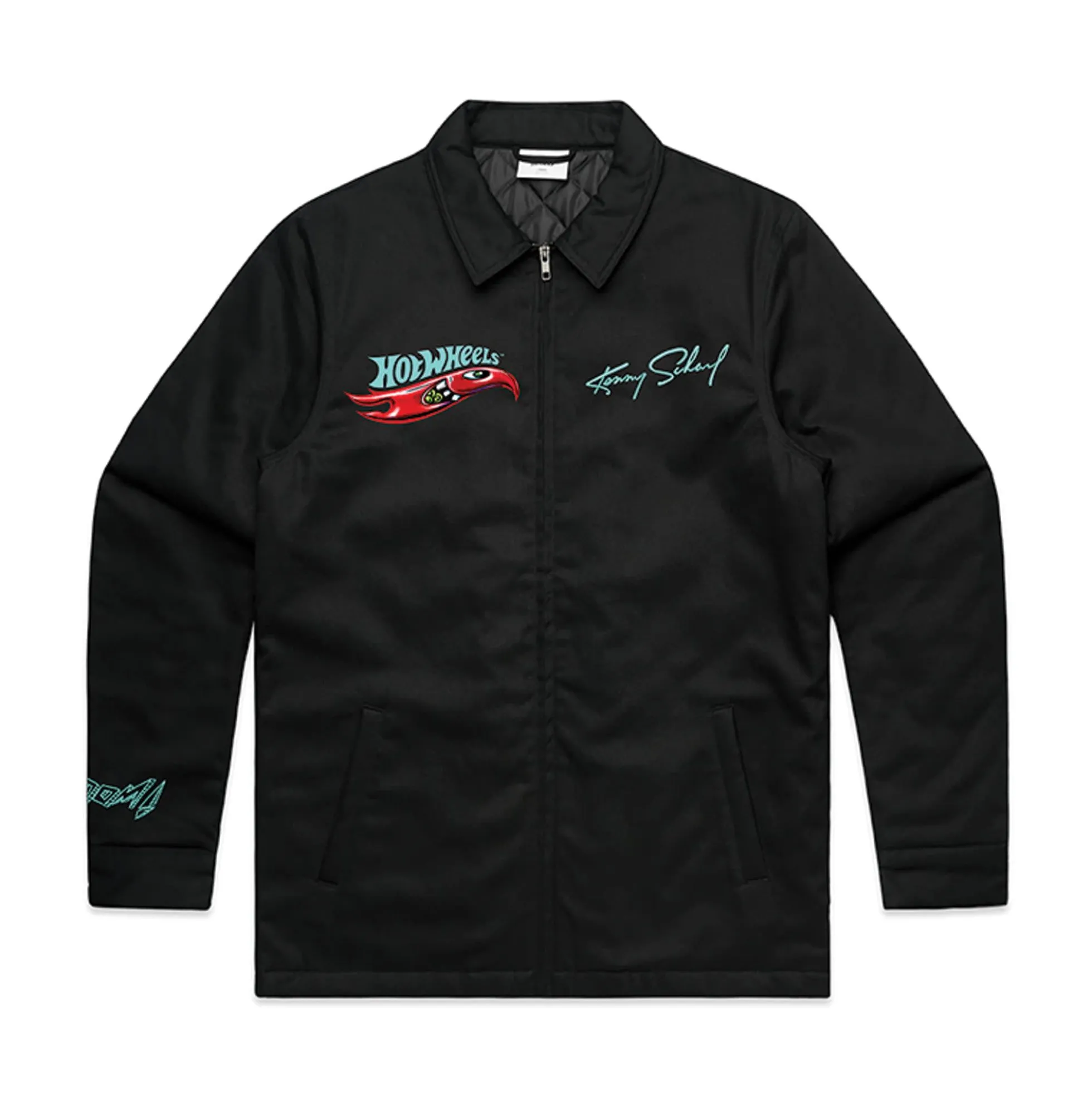 Hot Wheels x Kenny Scharf Black Embroidered Zip Front Jacket