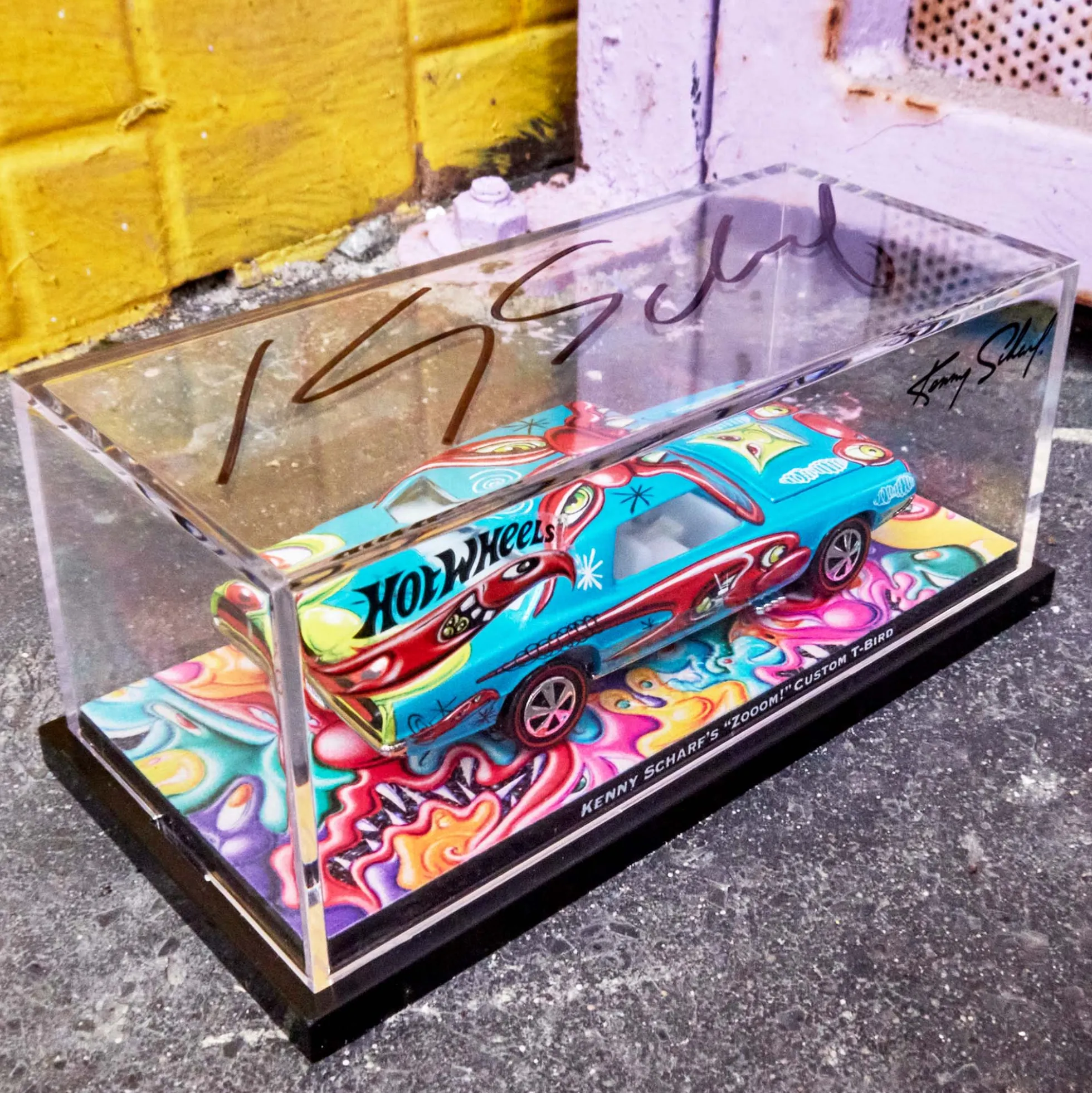 Hot Wheels x Kenny Scharf Signed Custom T-Bird