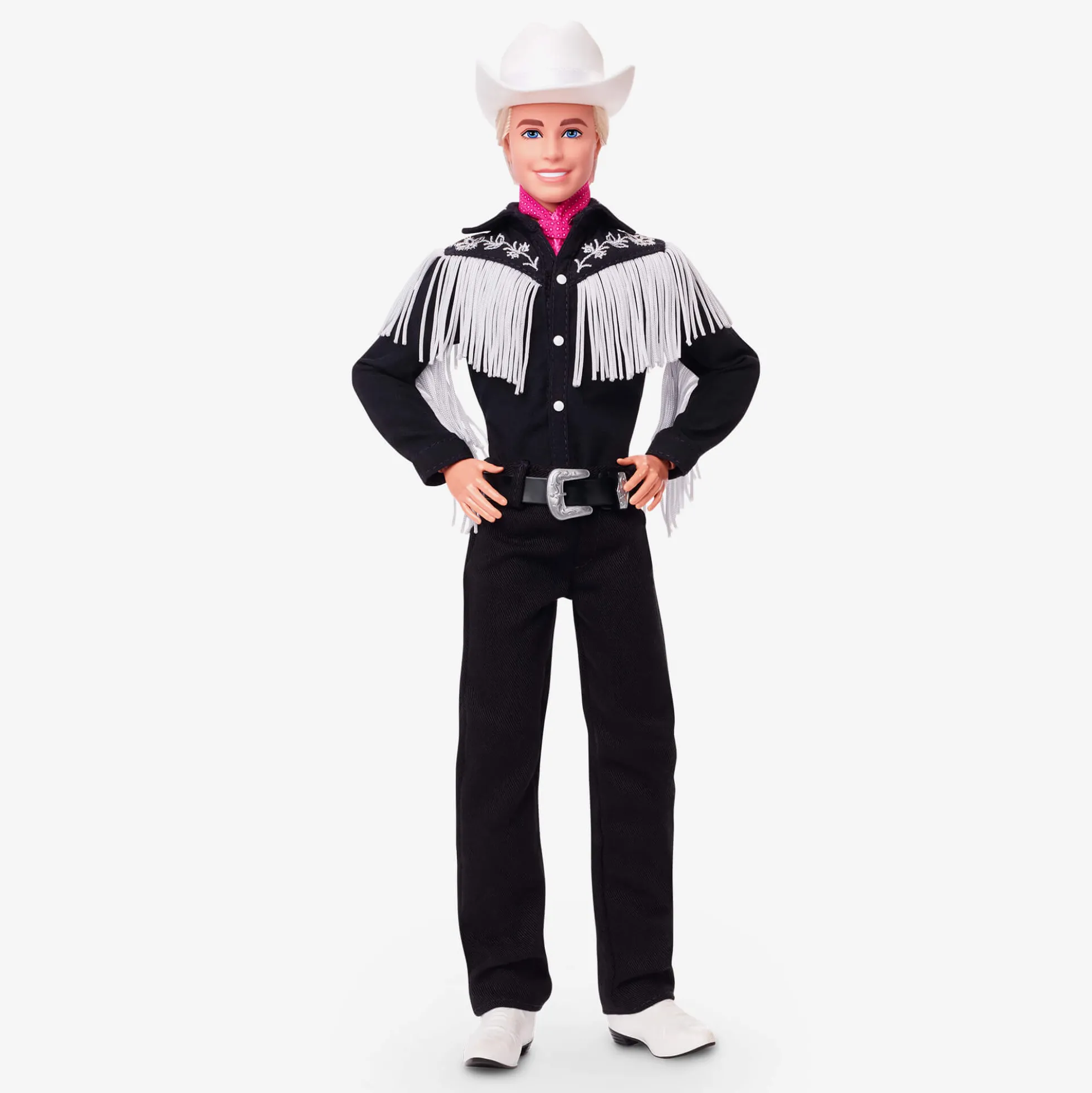 Ken Doll in Black and White Western Outfit – Barbie The Movie
