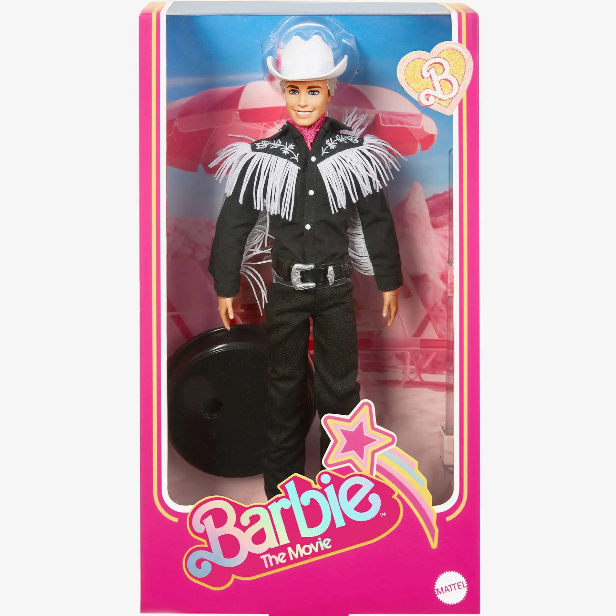 Ken Doll in Black and White Western Outfit – Barbie The Movie