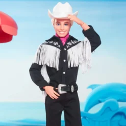 Ken Doll in Black and White Western Outfit – Barbie The Movie