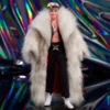 Ken Doll in Faux Fur Coat and Black Fringe Vest – Barbie The Movie