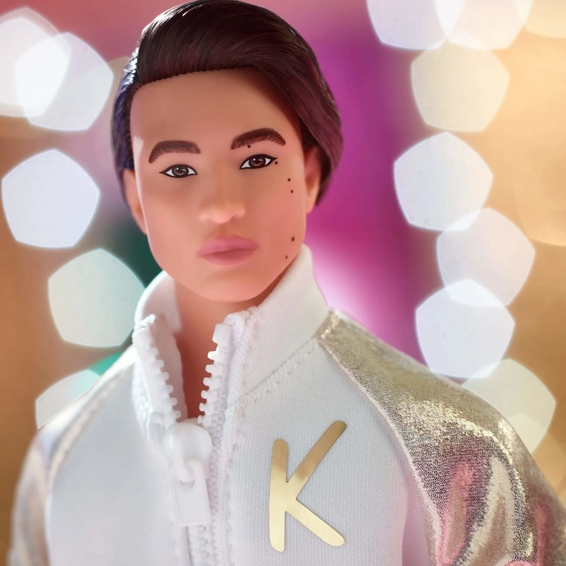 Ken Doll In White and Gold Tracksuit – Barbie The Movie