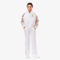 Ken Doll In White and Gold Tracksuit – Barbie The Movie