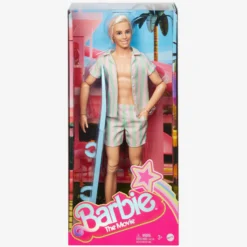 Ken Doll Wearing Pastel Striped Beach Matching Set – Barbie The Movie