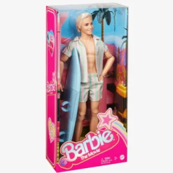 Ken Doll Wearing Pastel Striped Beach Matching Set – Barbie The Movie