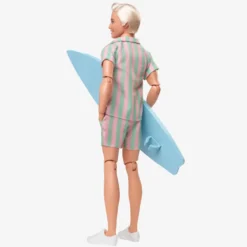 Ken Doll Wearing Pastel Striped Beach Matching Set – Barbie The Movie