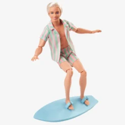 Ken Doll Wearing Pastel Striped Beach Matching Set – Barbie The Movie