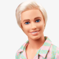 Ken Doll Wearing Pastel Striped Beach Matching Set – Barbie The Movie