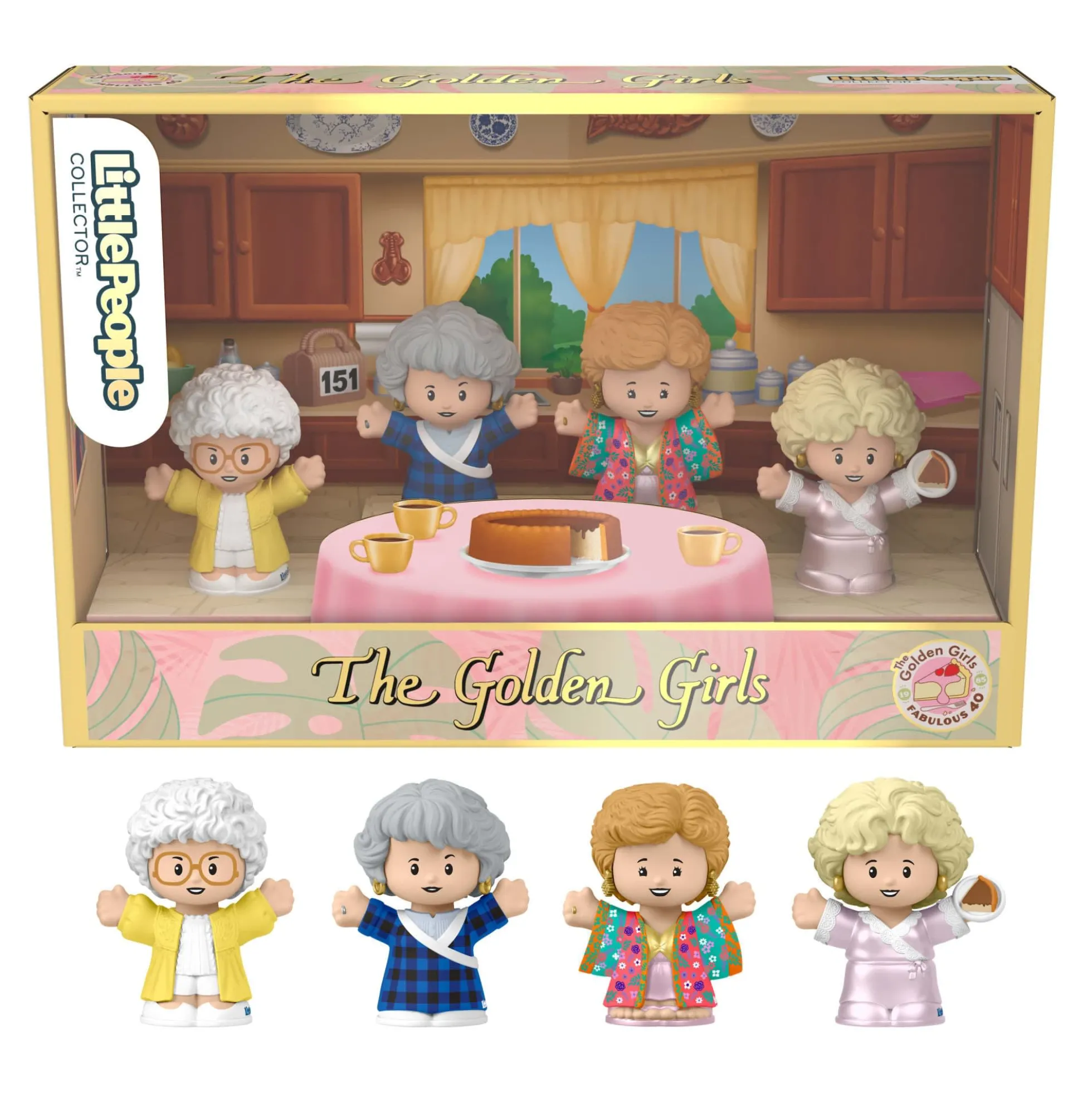 Little People Collector The Golden Girls Late Night Cheesecake, 40th Anniversary Set