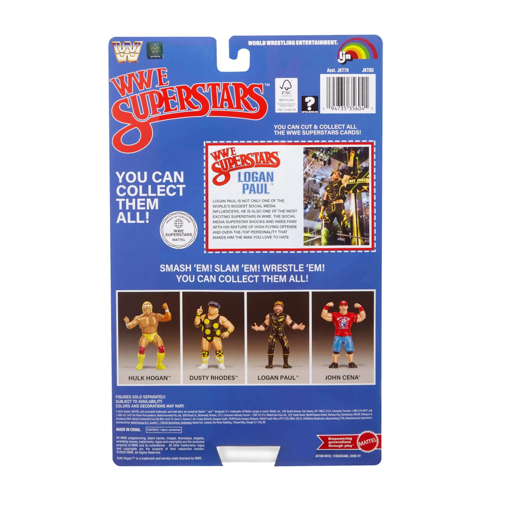 LJN WWE Superstars Logan Paul Action Figure
