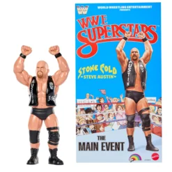 LJN WWE Superstars “Stone Cold” Steve Austin Action Figure & Poster