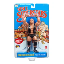 LJN WWE Superstars “Stone Cold” Steve Austin Action Figure & Poster