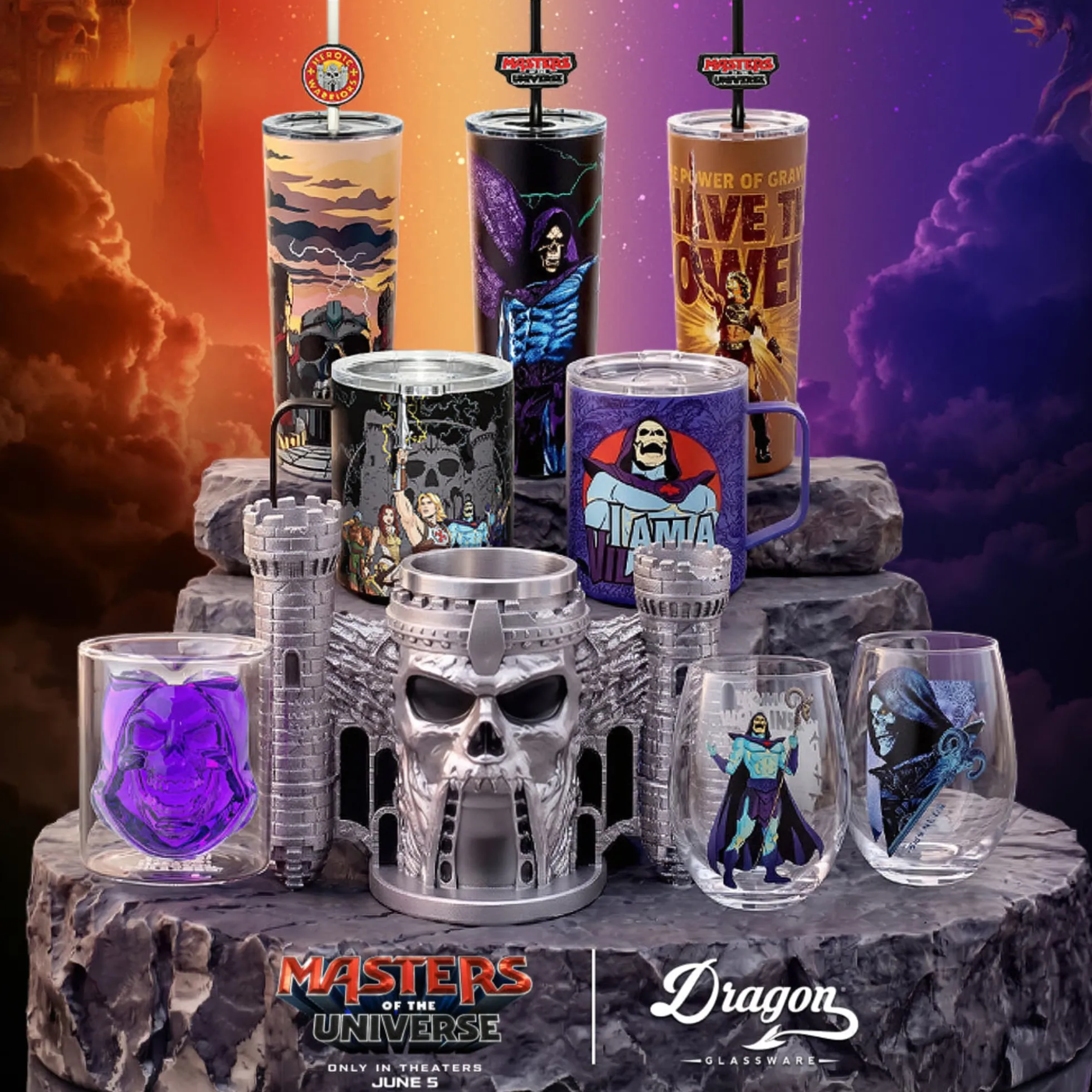 Masters of the Universe™ 2026 Movie Skeletor™ Stemless Glasses (Mattel Creations)