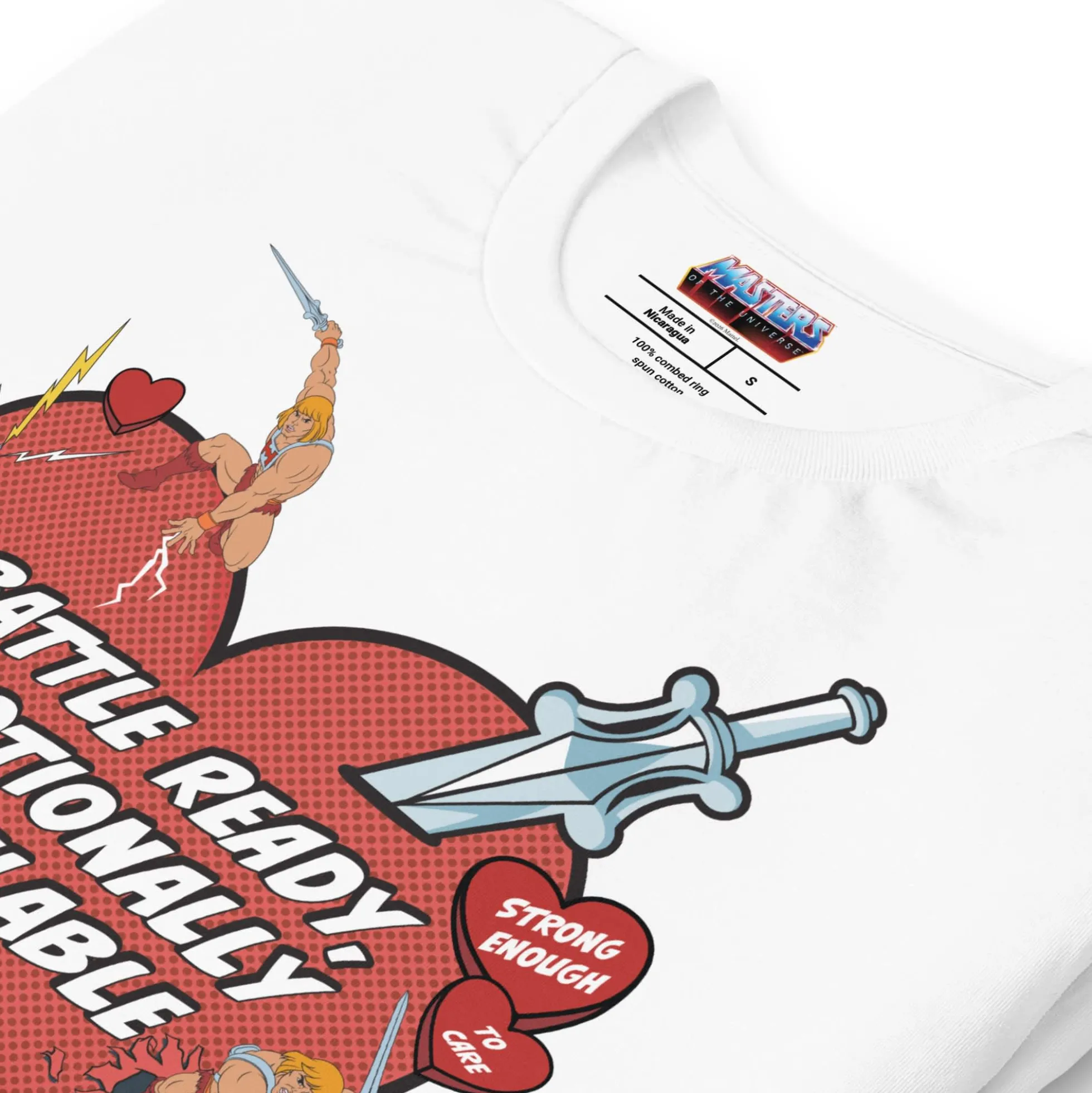 Masters of the Universe He-Man Battle Ready White T-shirt