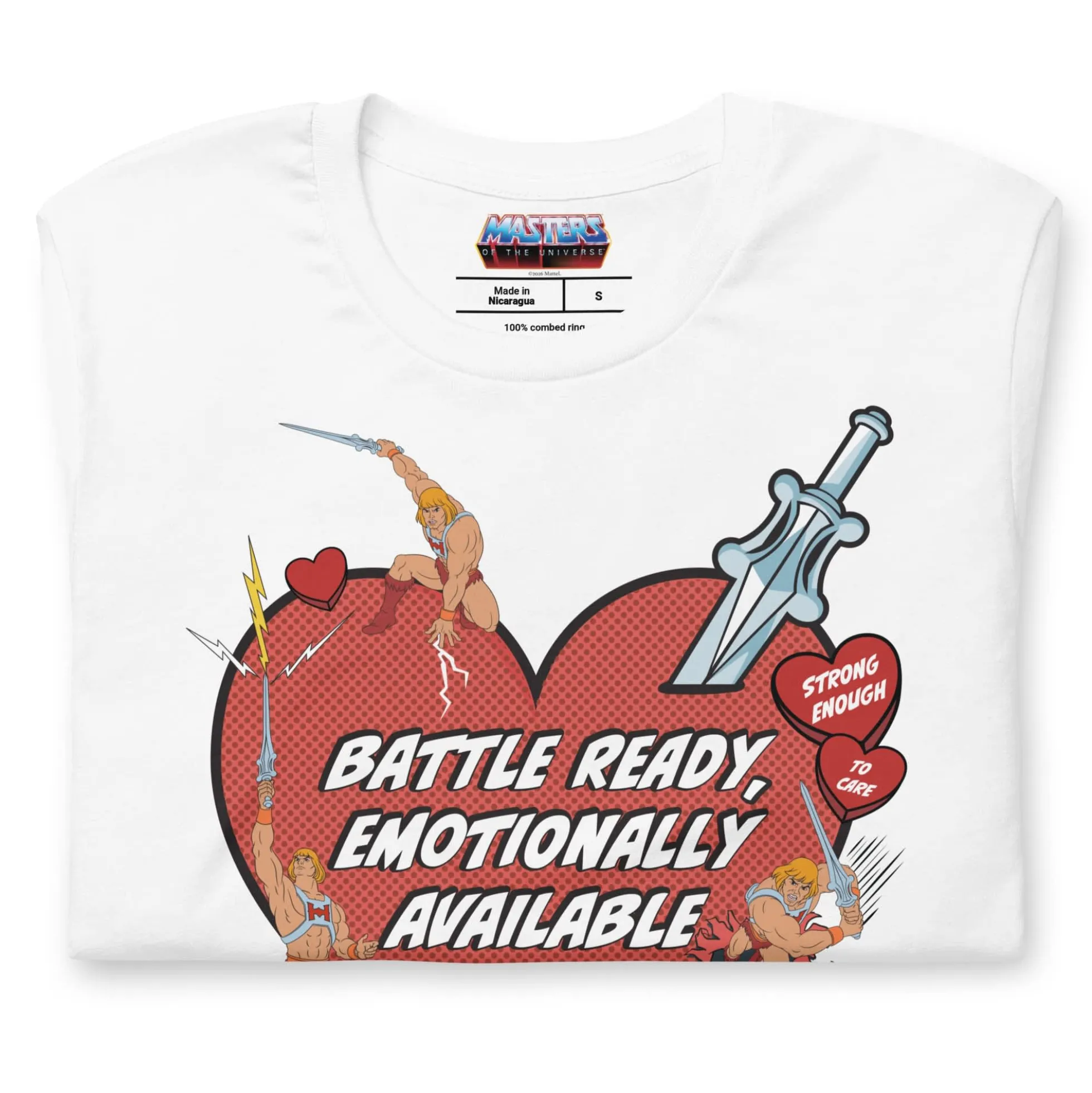 Masters of the Universe He-Man Battle Ready White T-shirt
