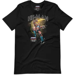 Masters of the Universe Laser Power He-Man Black T-shirt