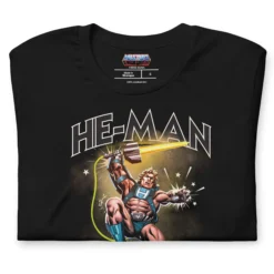 Masters of the Universe Laser Power He-Man Black T-shirt