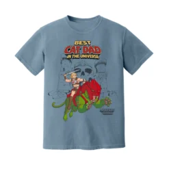 Masters of the Universe Movie He-Man Best Cat Dad Blue T-shirt