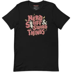 Masters of the Universe Movie Nerd Stuff and Sword Things Black T-shirt