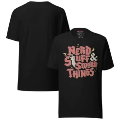 Masters of the Universe Movie Nerd Stuff and Sword Things Black T-shirt