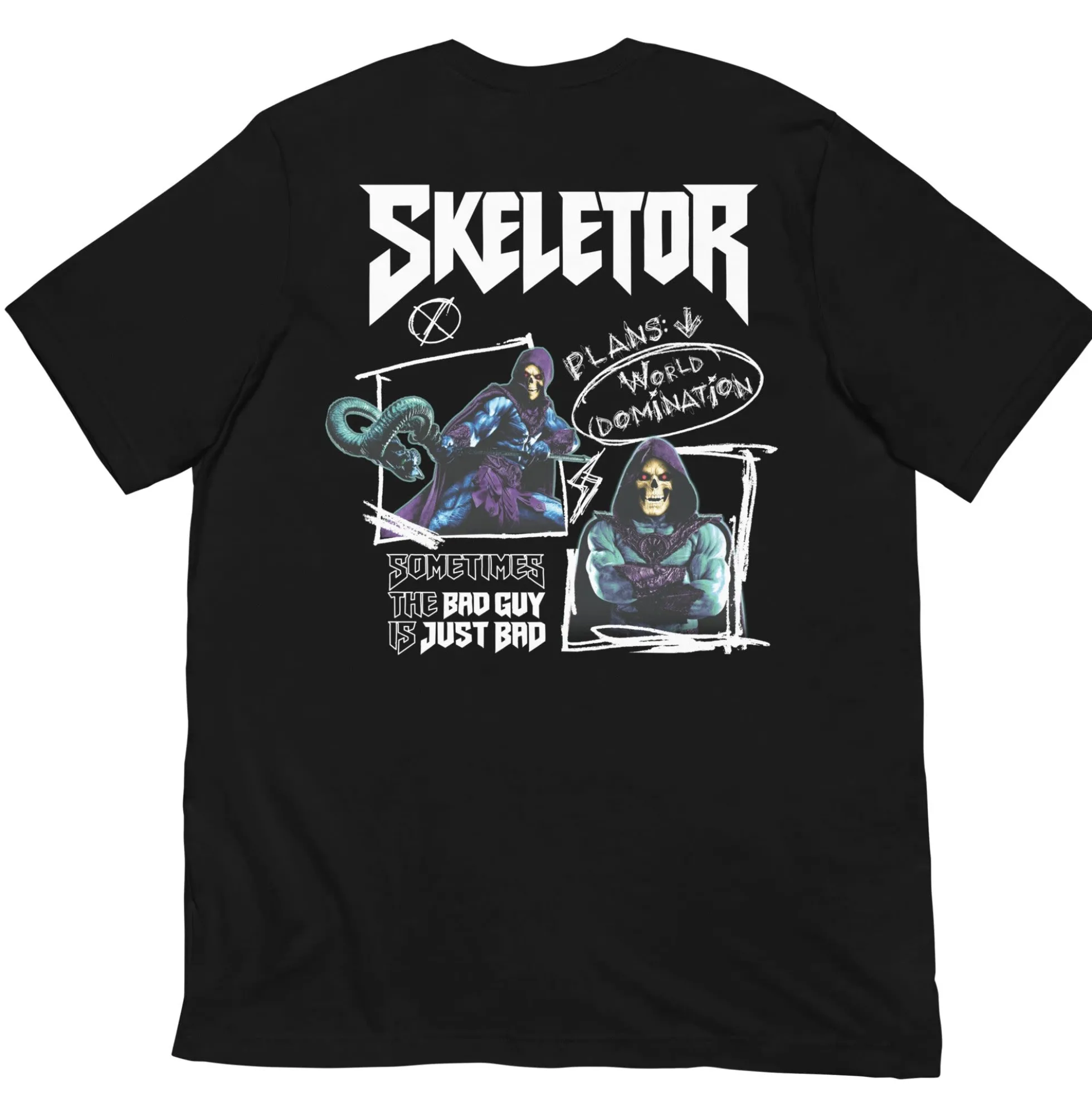 Masters of the Universe Movie Skeletor Bad Guy Black T-shirt