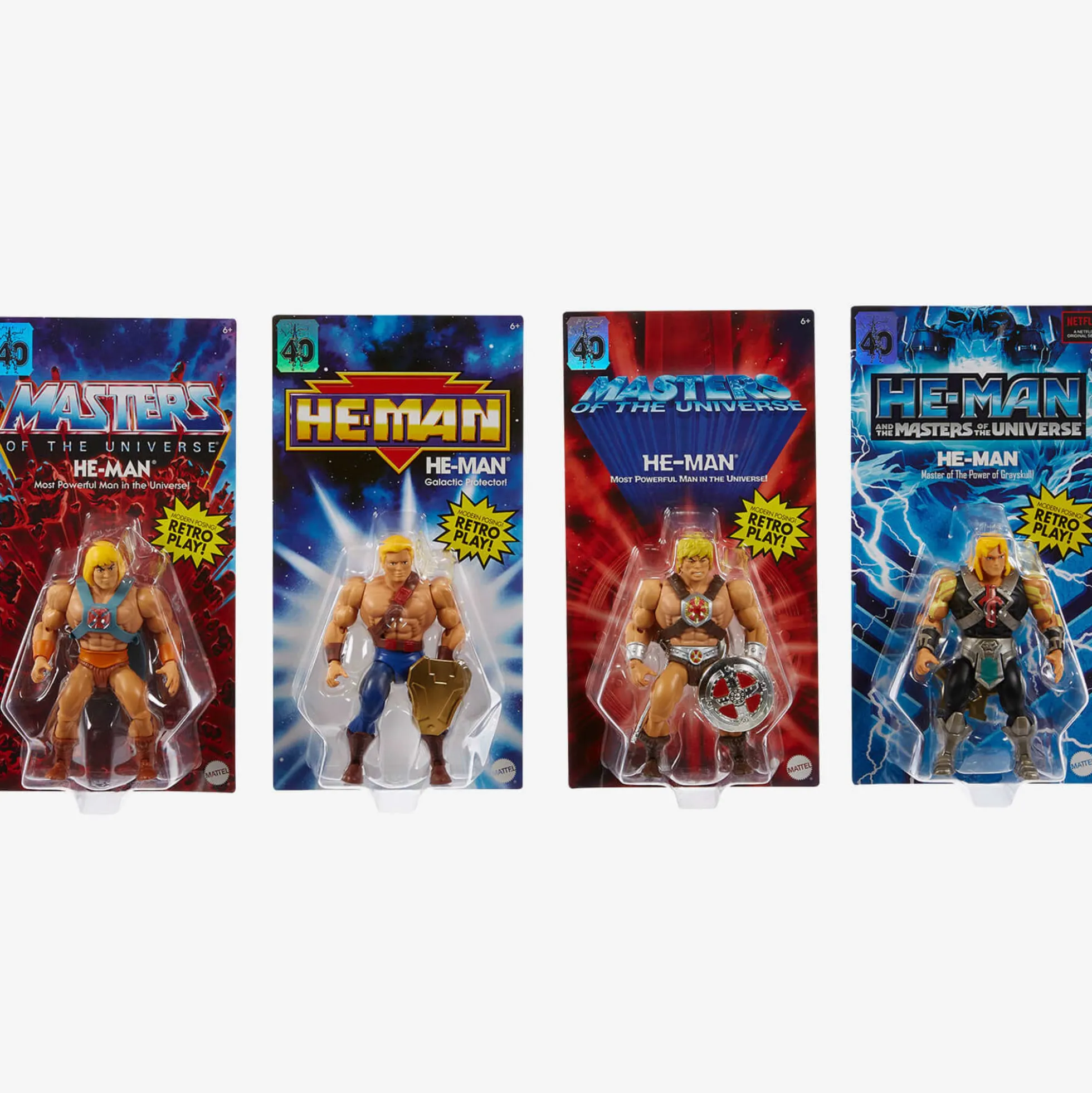 Masters of the Universe Origins He-Man 40th Anniversary 4-Pack