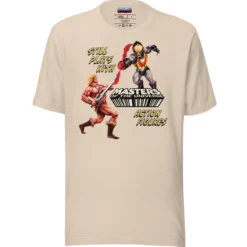Masters of the Universe Still Plays with Action Figures Cream T-Shirt
